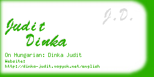 judit dinka business card